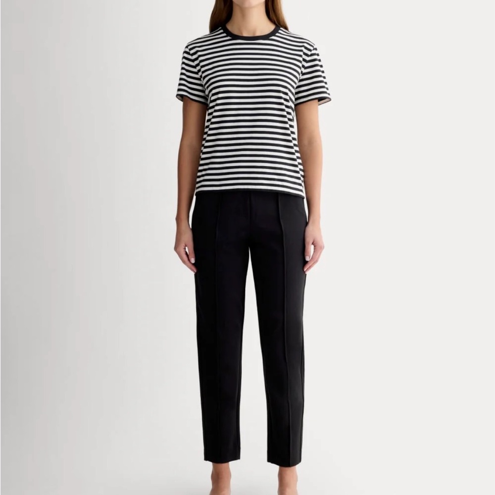 Everlane‎ The Dream Black Ponte Tapered Pull on Pants Travel Heavyweight Size M
